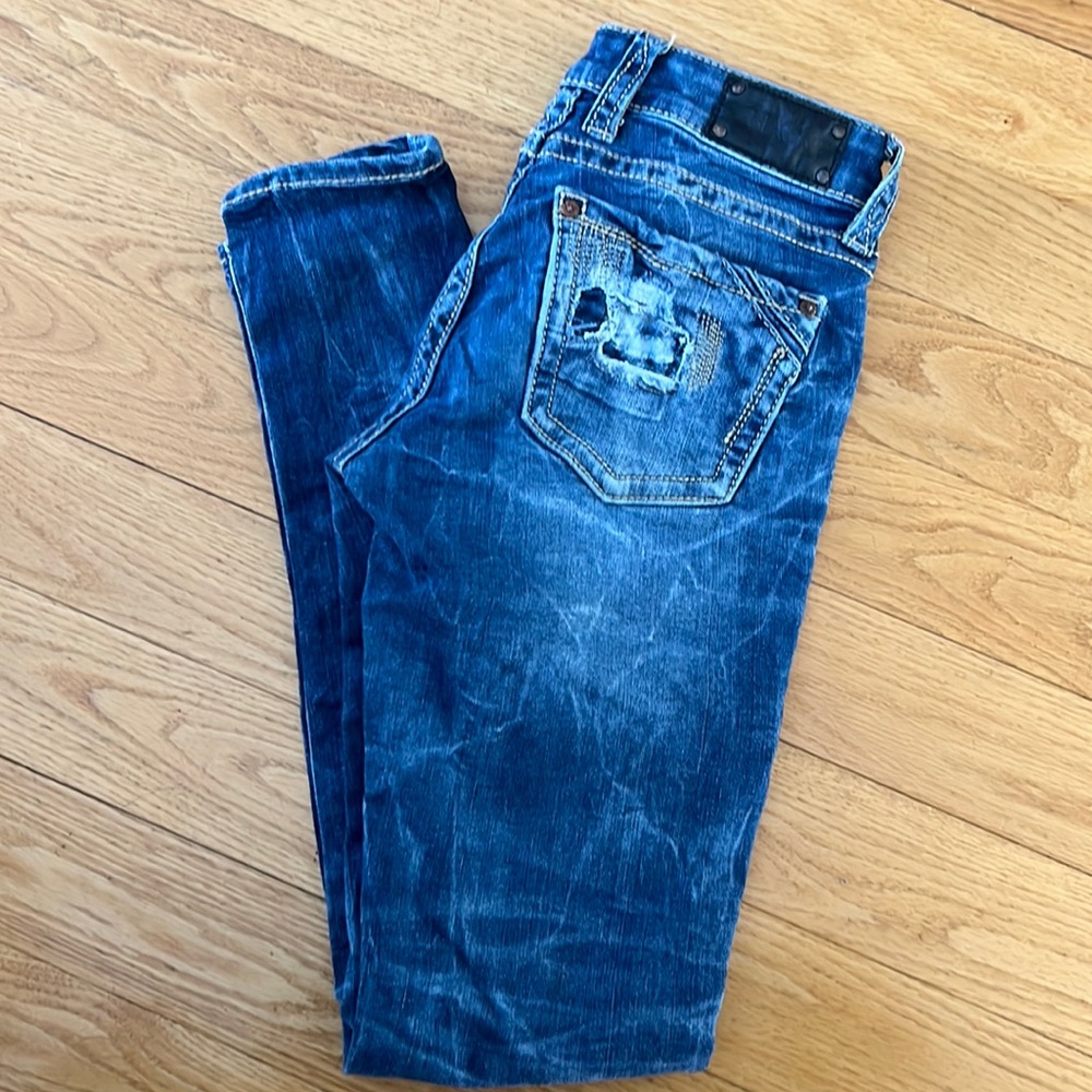 Buckle Black skinny jeans